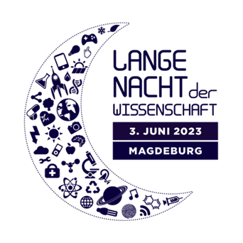 Logo der Langen Nacht der Wissenschaft 2023 in Magdeburg